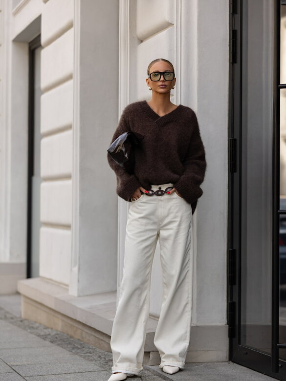 Sweter Marinna 81% moher czekoladowy