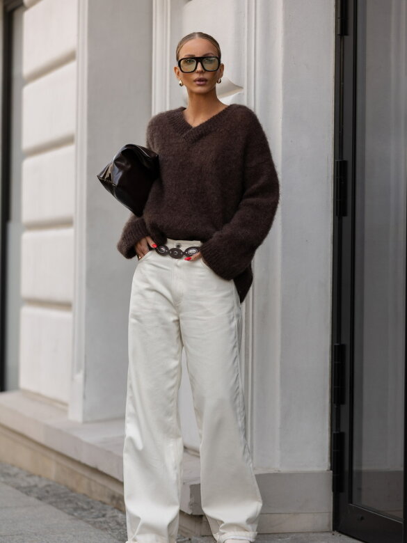 Sweter Marinna 81% moher czekoladowy