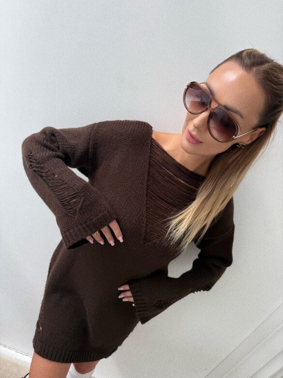 Sweater Christiano wth alpaca and wool chocolate