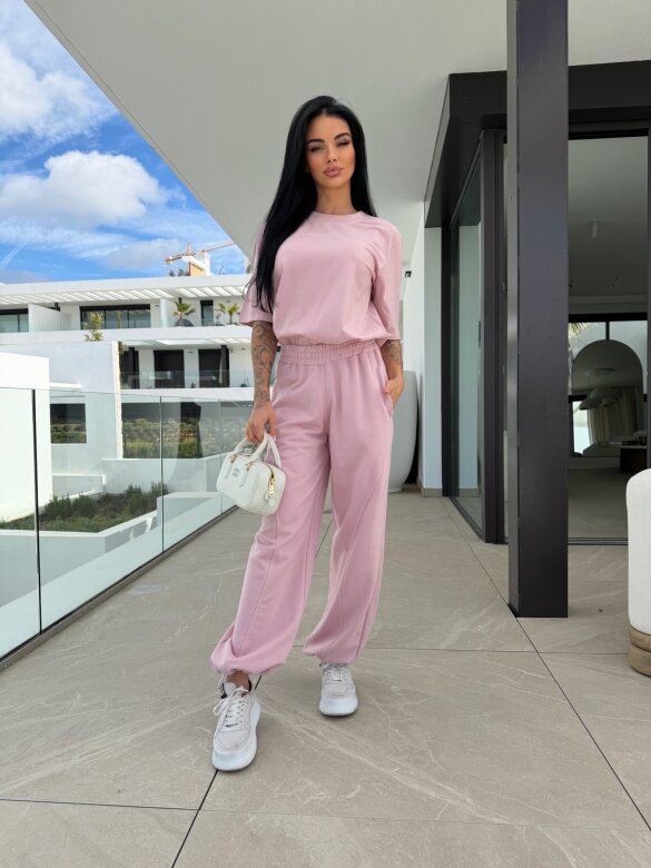 Spodnie Origin dresowe pudrowe