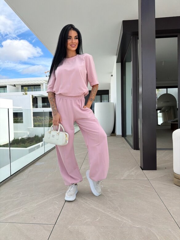 Spodnie Origin dresowe pudrowe