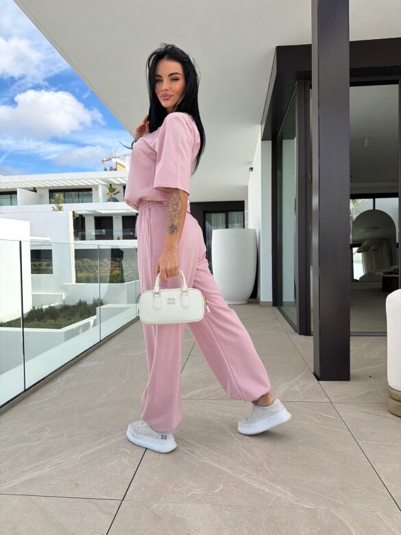 Spodnie Origin dresowe pudrowe