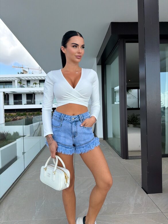 Szorty Havier jeans niebieskie 