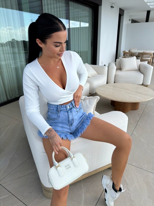 Szorty Havier jeans niebieskie 