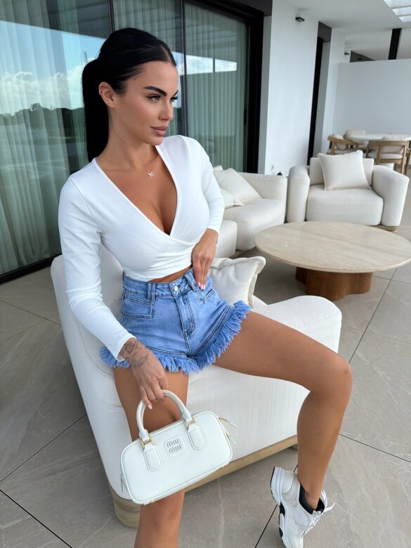 Szorty Havier jeans niebieskie 