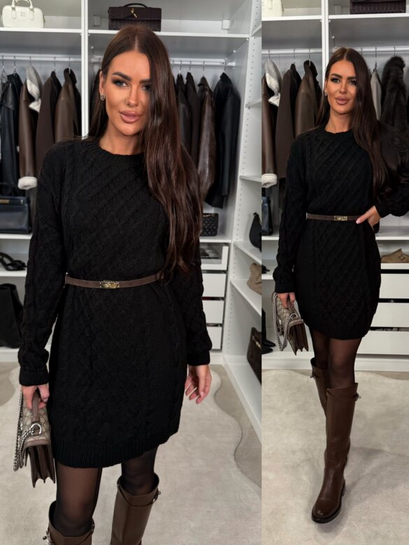 Sukienka Gossie sweterkowa czarna 