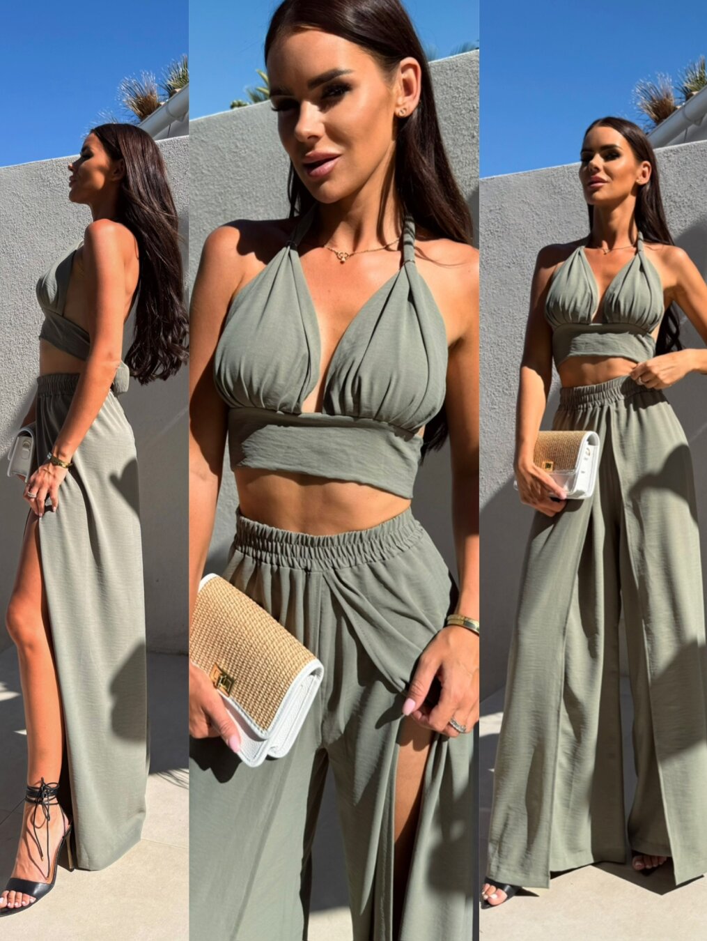 Komplet 2w1 Messina khaki 