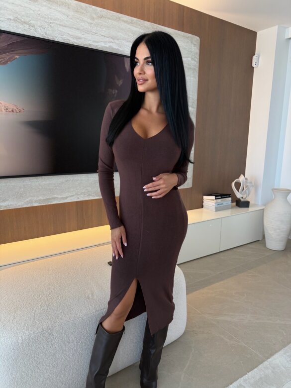 Sukienka Marienna czekoladowa