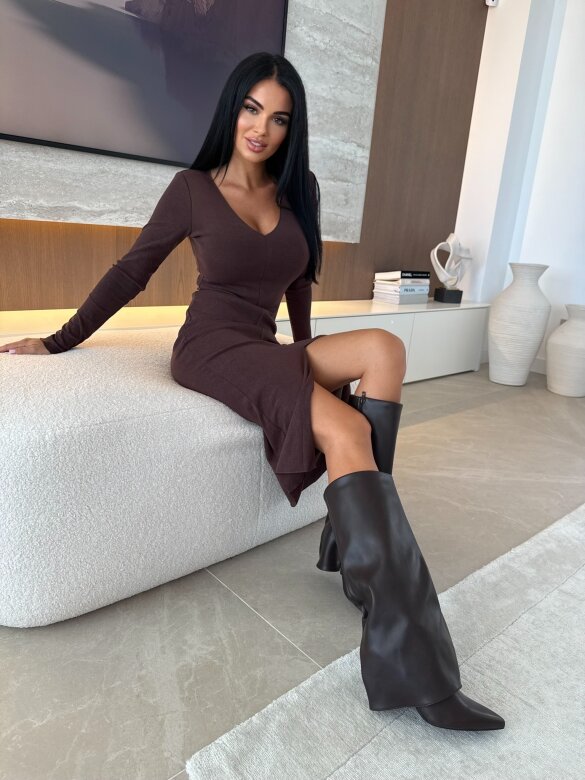 Sukienka Marienna czekoladowa