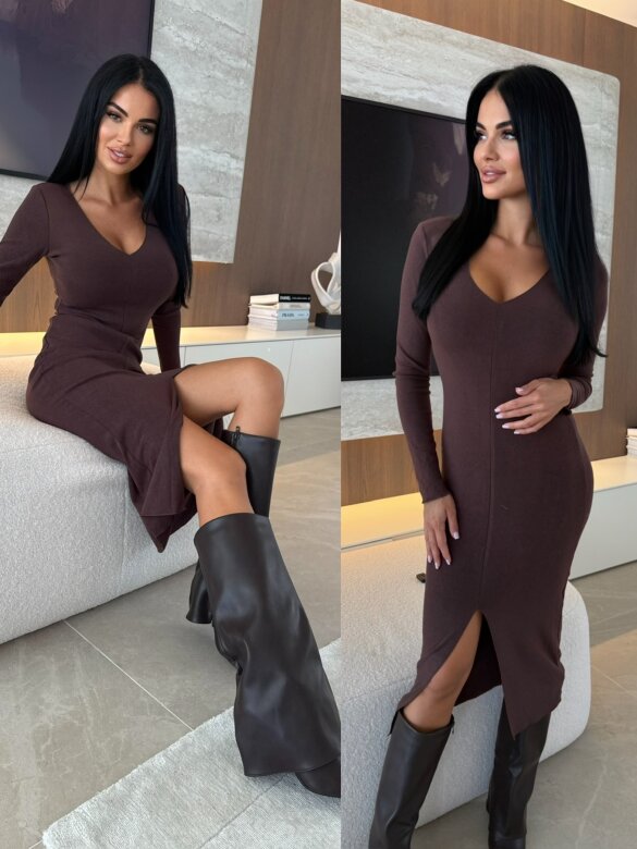 Sukienka Marienna czekoladowa