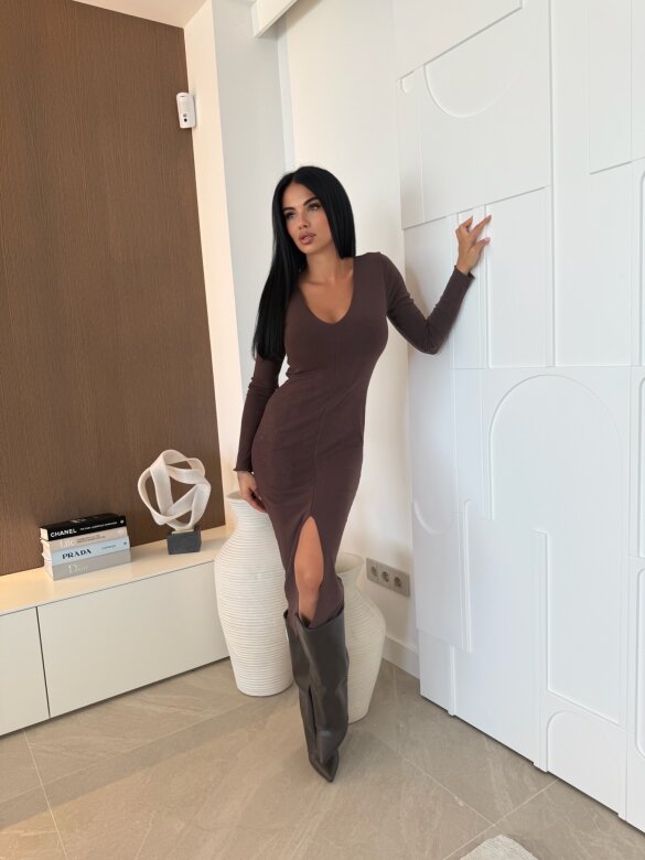 Sukienka Marienna czekoladowa