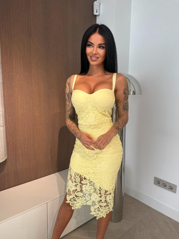 Sukienka Santoria bandage butter yellow