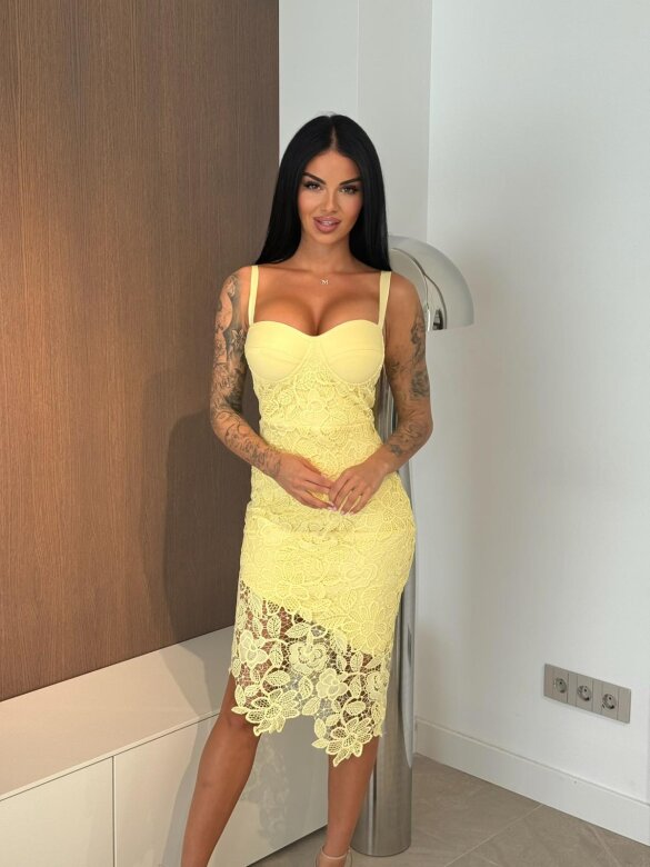 Sukienka Santoria bandage butter yellow