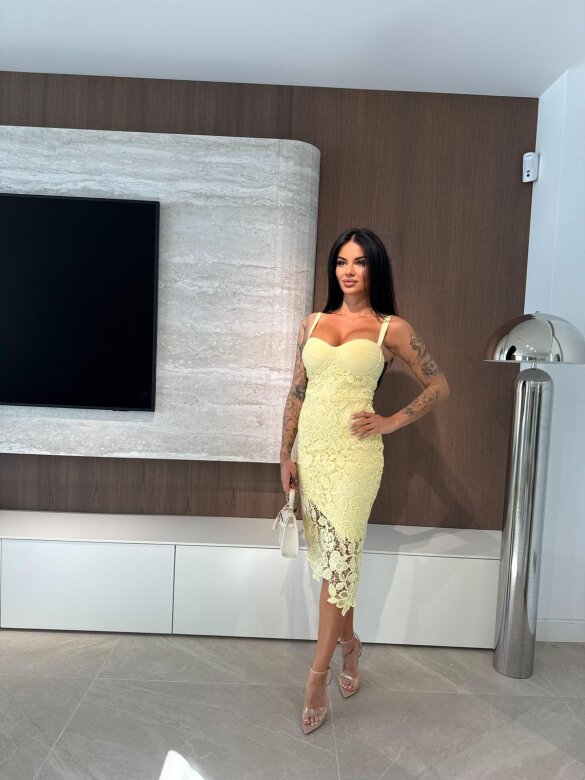 Sukienka Santoria bandage butter yellow