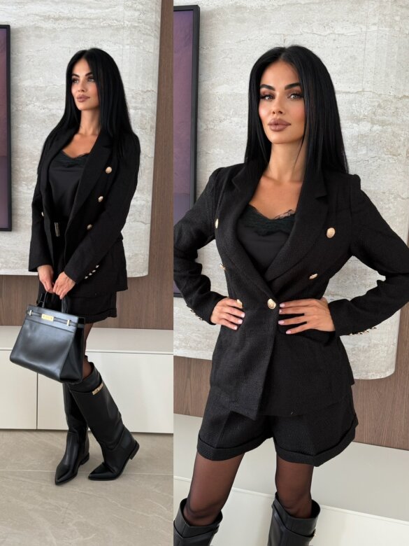 Marynarka Almora II żakardowa czarna