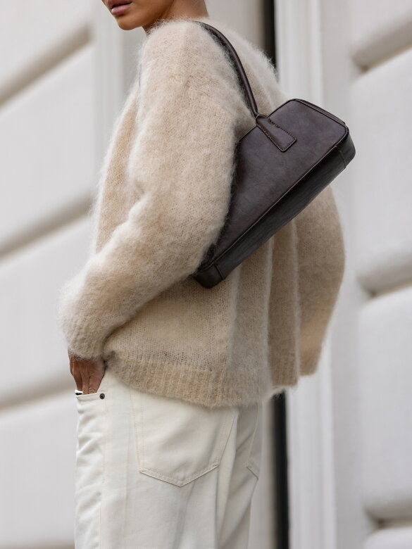 Sweter Marinna 81% moher jasnobeżowy 