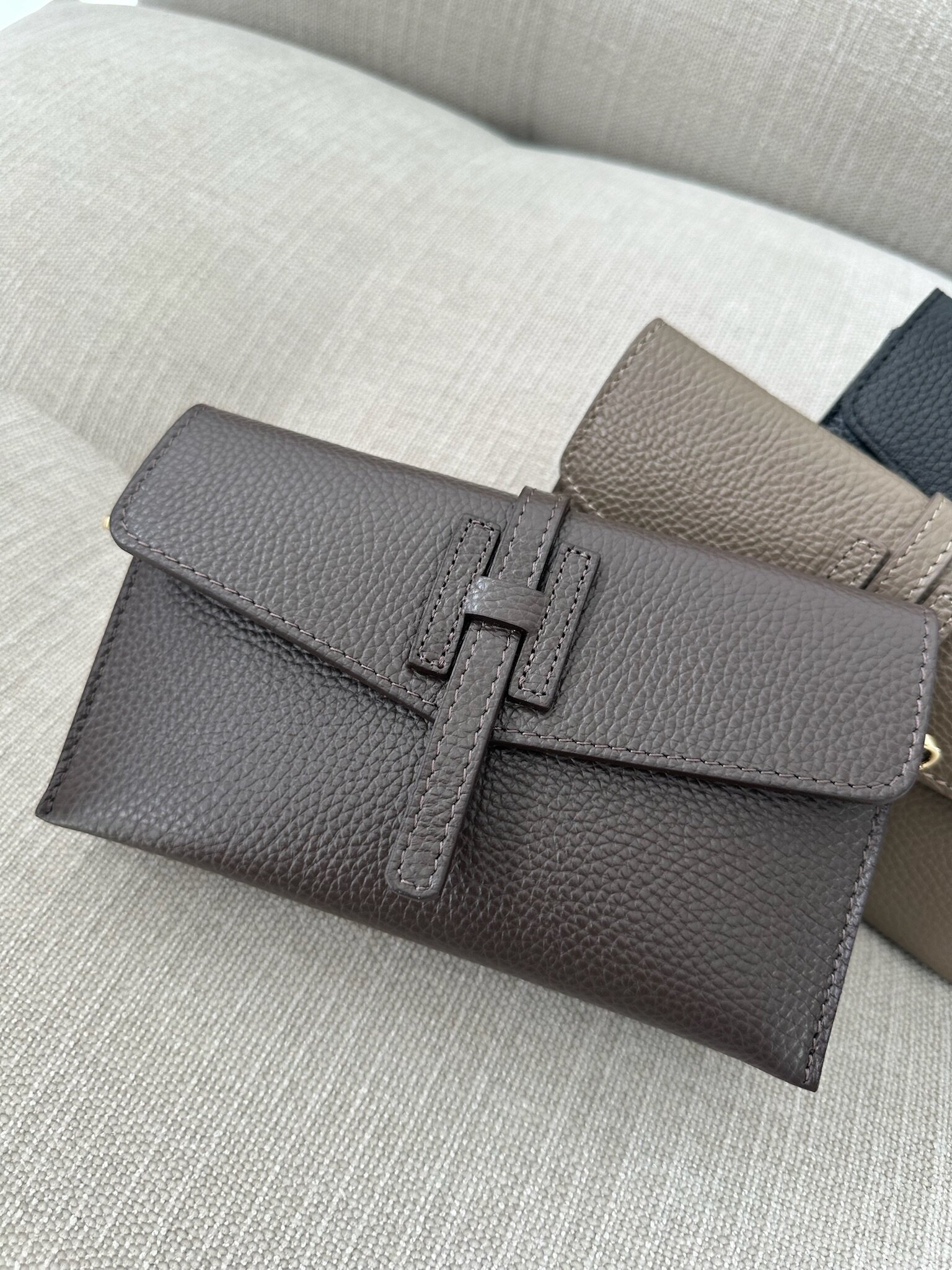 Torebka Elegance kopertówka skóra czekoladowa