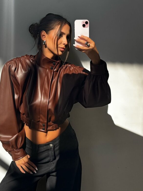 Kurtka Fargo short brązowa 