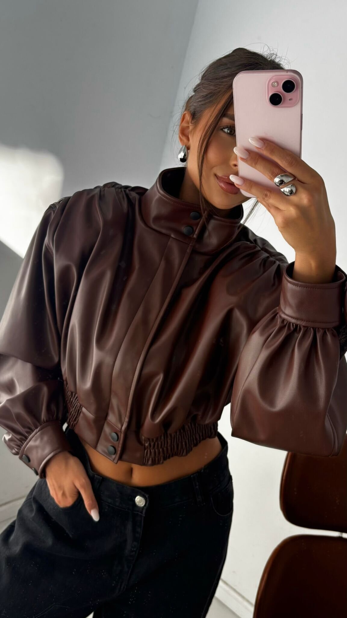 Kurtka Fargo short brązowa 