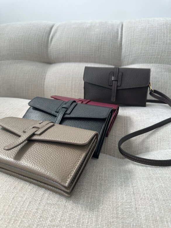 Bag Elegance leather taupe