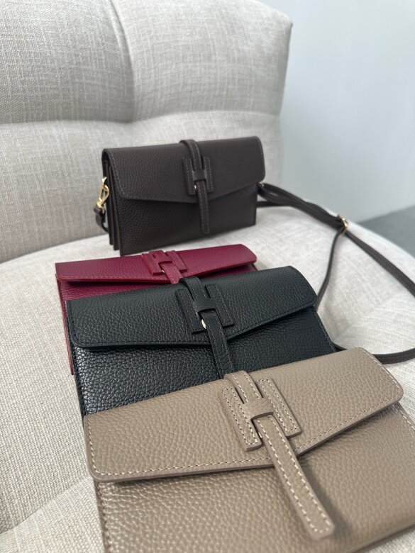 Bag Elegance leather taupe