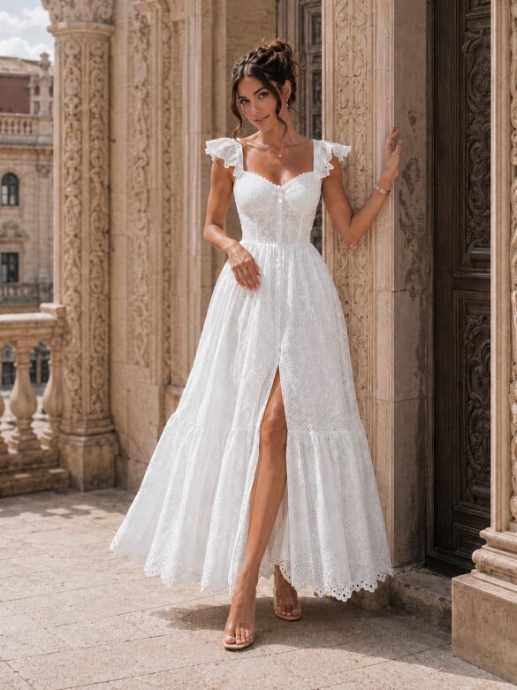 Dress Livia Romance white