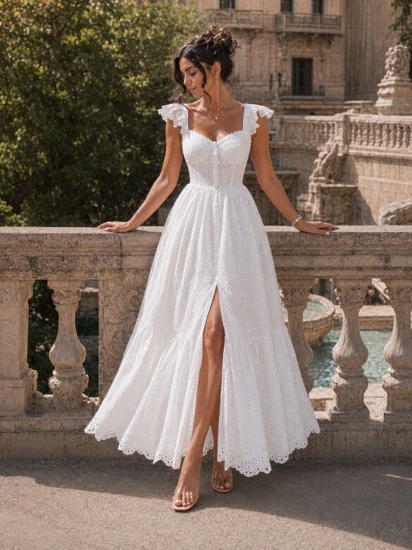 Dress Livia Romance white