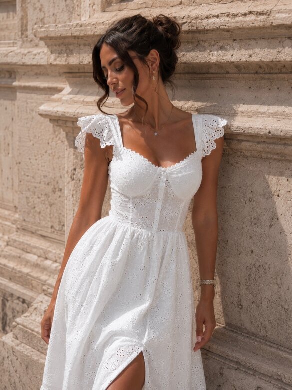 Dress Livia Romance white