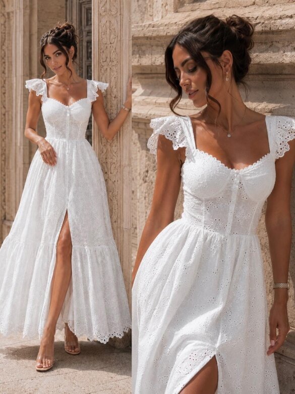 Dress Livia Romance white