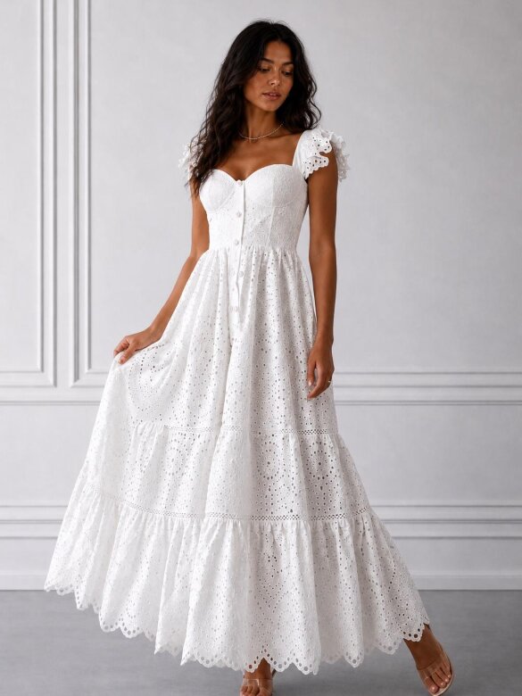Dress Livia Romance white