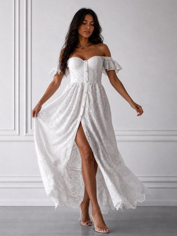 Dress Livia Romance white