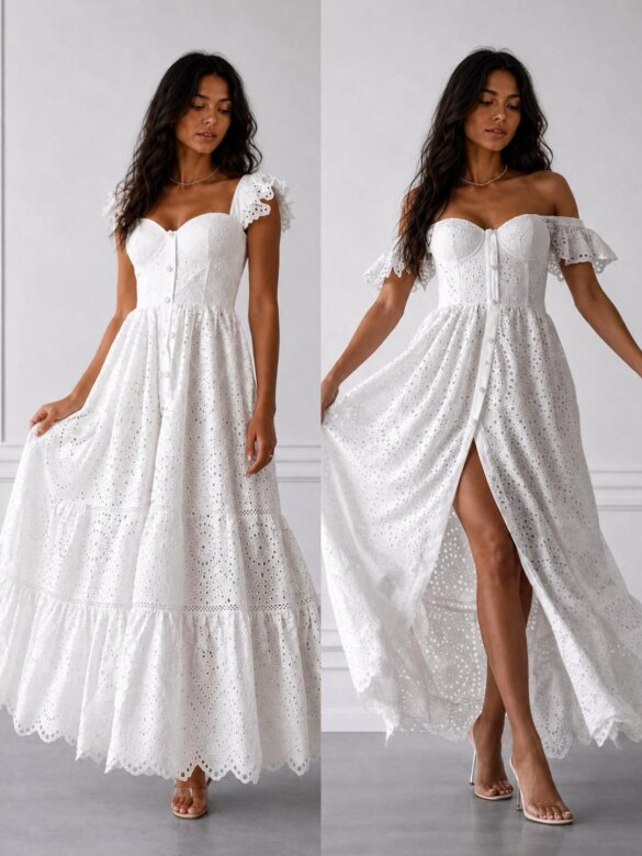 Dress Livia Romance white