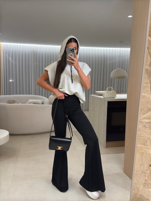 Bluza My Fashion dresowa melanż szara