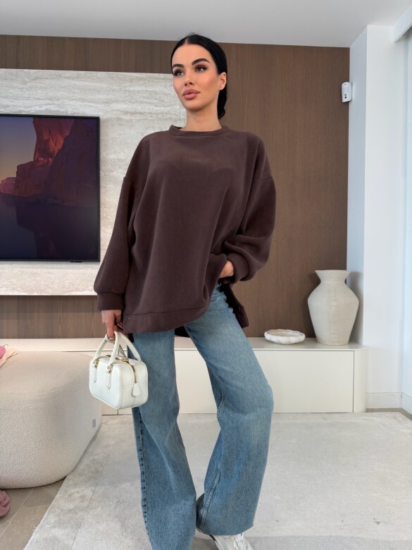 Bluza Vela polarowa czekoladowa