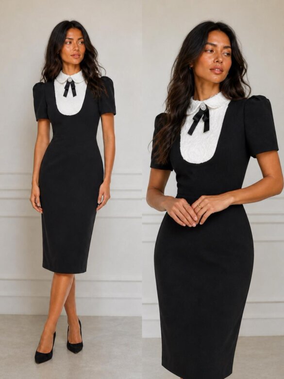 Dress Colette Chic black-white