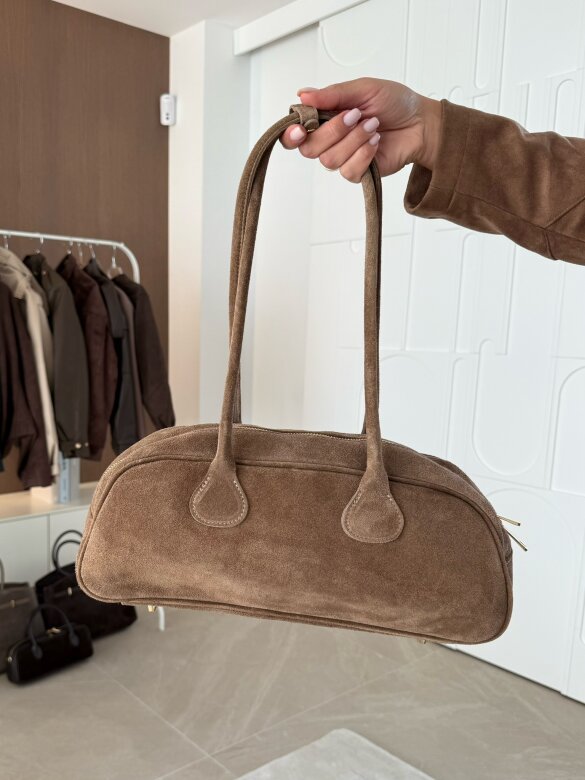 Torebka Cosma zamszowa beżowa 