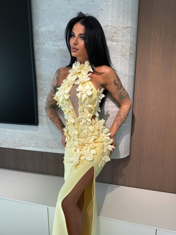 Sukienka Gelsomina maxi butter yellow