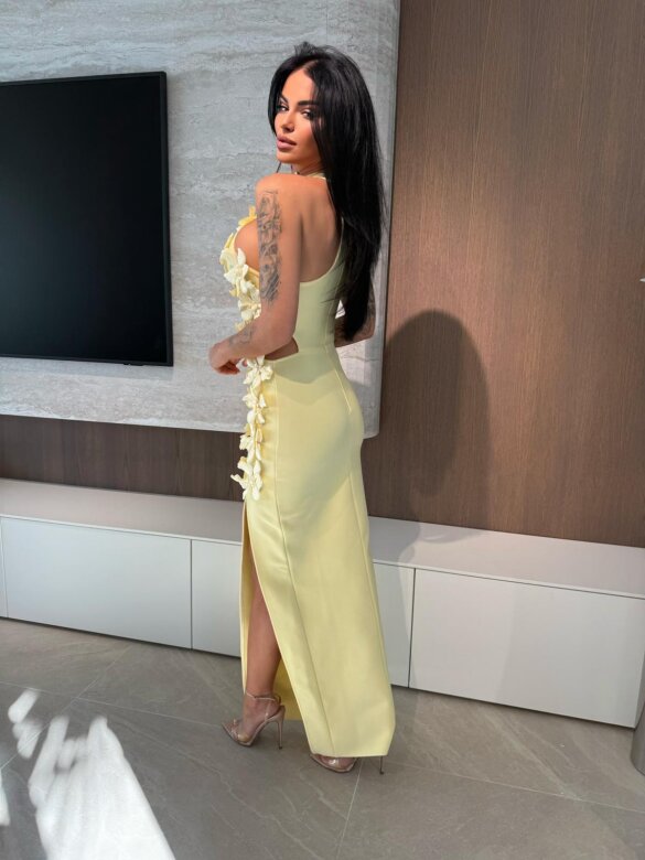 Sukienka Gelsomina maxi butter yellow