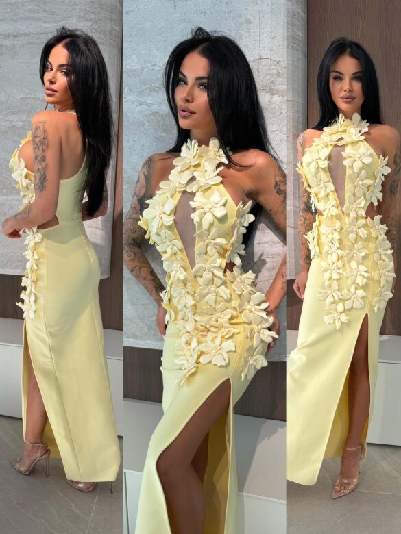 Sukienka Gelsomina maxi butter yellow