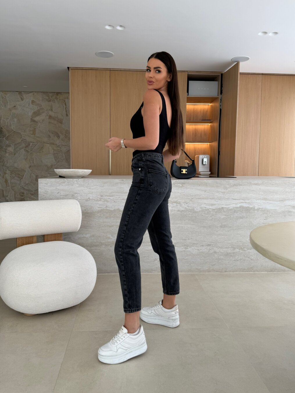 Spodnie Maneti jeans czarne 4