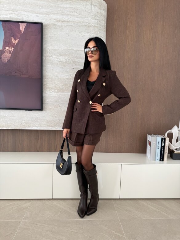 Blazer Almora II jacquard chocolate