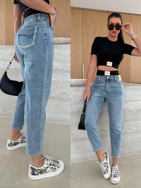 Spodnie Benson jeans niebieskie