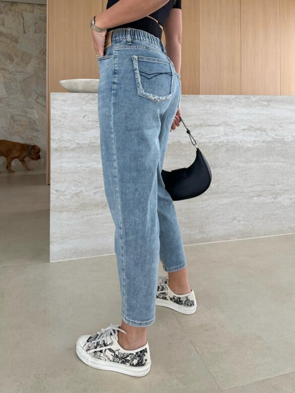 Spodnie Benson jeans niebieskie