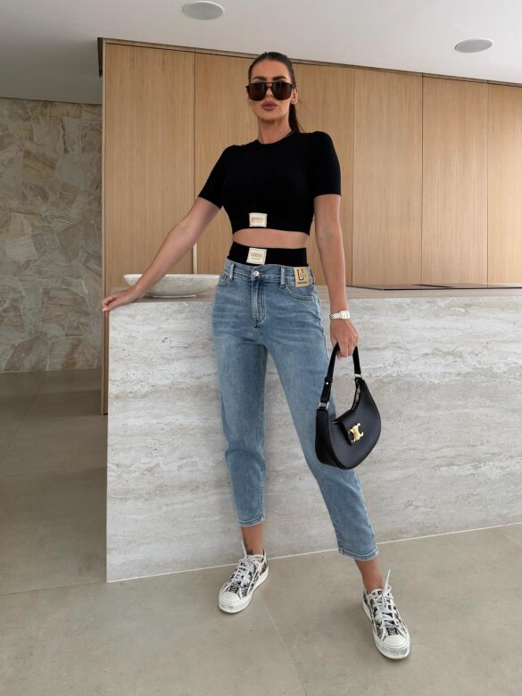 Spodnie Benson jeans niebieskie