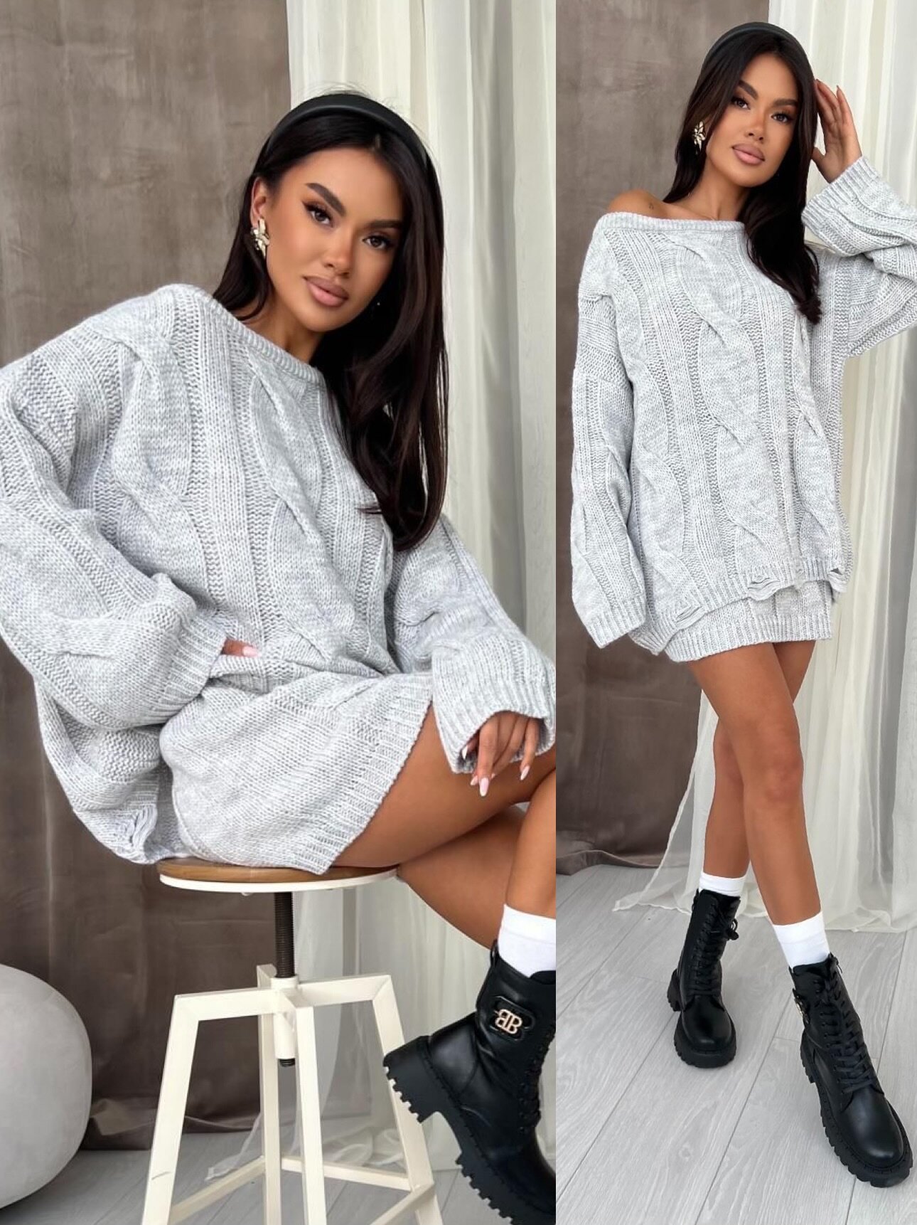 Spódniczka Linso jasnoszara 