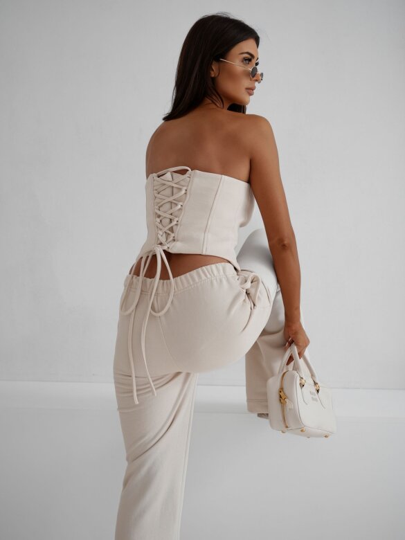 Komplet 3w1 Arco bawełniany beżowy 