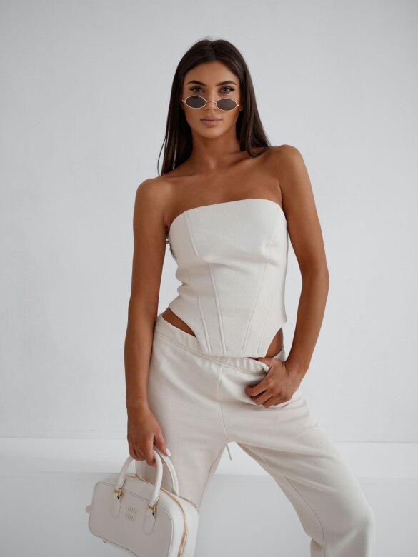 Komplet 3w1 Arco bawełniany beżowy 