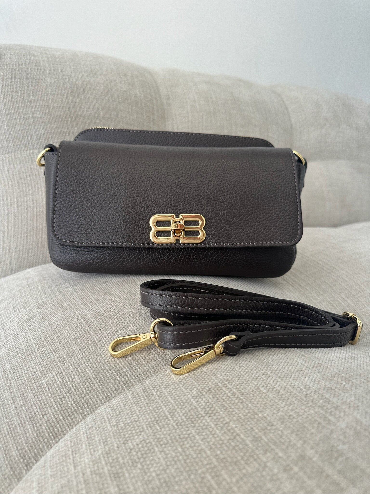 Torebka BB skórzana czekoladowa