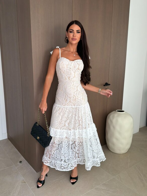 Dress Melrose white-beige