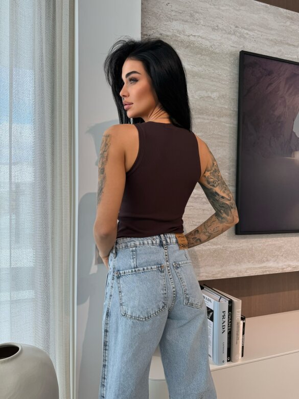 Top Prime prążkowany czekoladowy